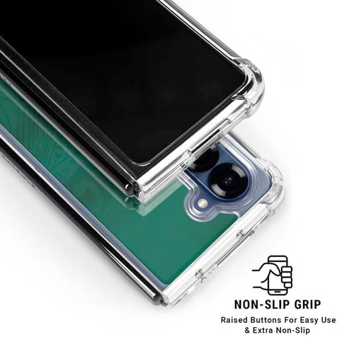 Senegal Soccer Flag Galaxy Z Fold7 Clear Case